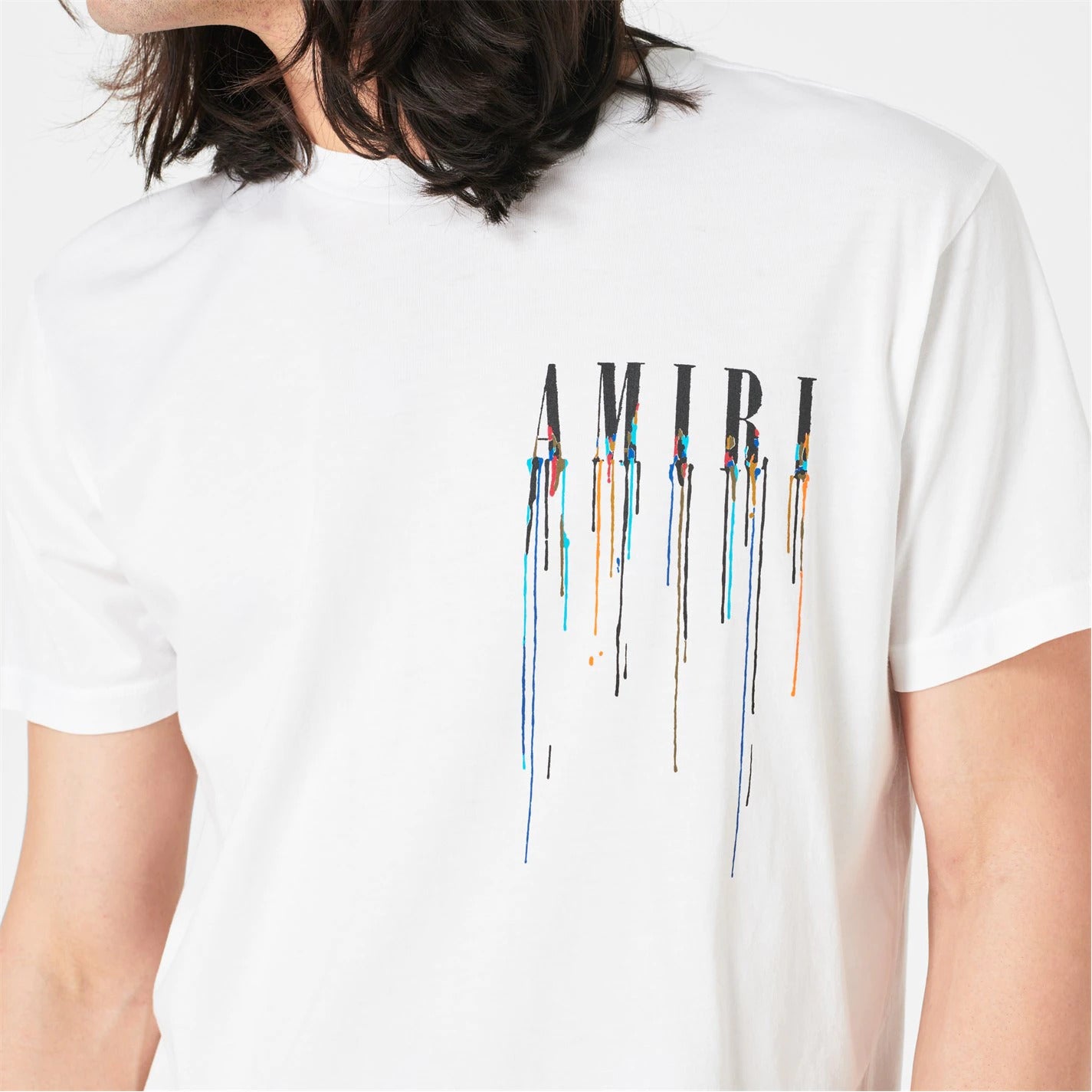 Amiri Paint Drip Splatter White T-Shirt