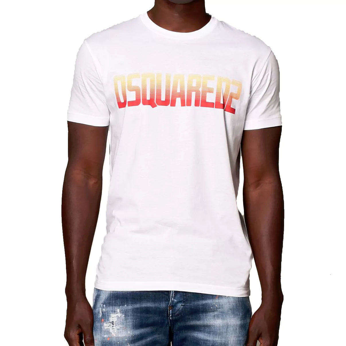 Dsquared2 Faded Gradient Logo White T-Shirt