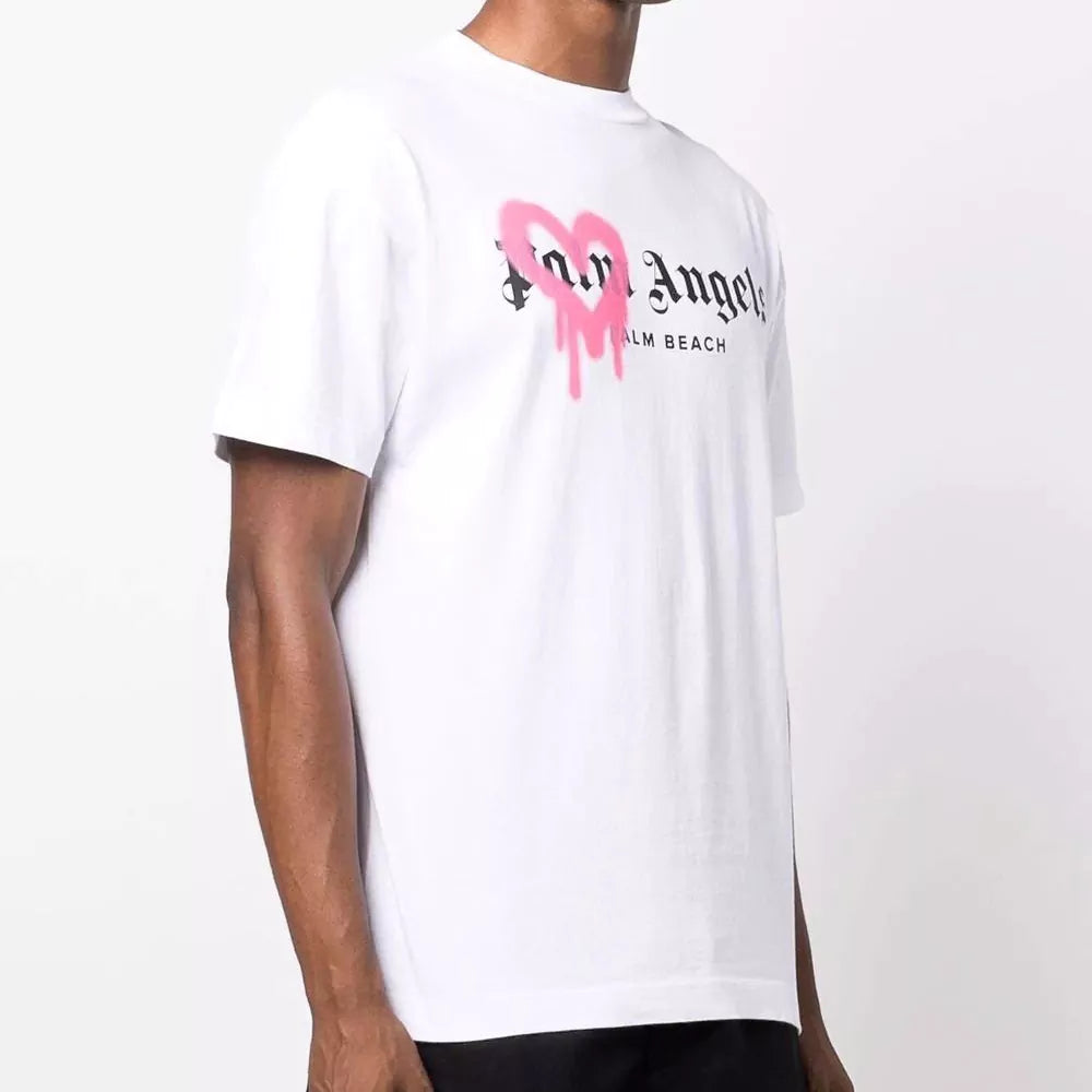 Palm Angels Palm Beach Spray Paint White T-Shirt