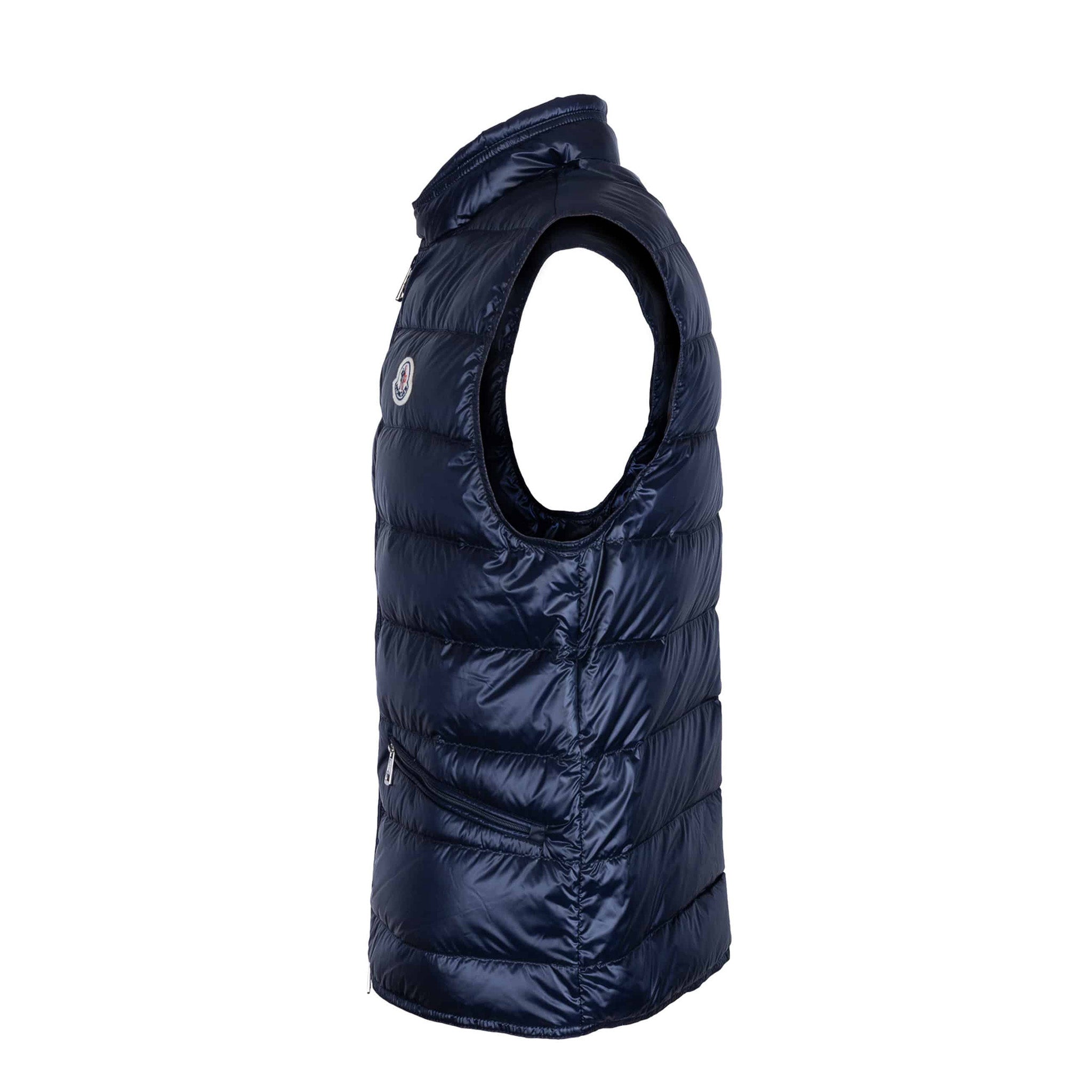 Moncler GUI Slim-Fit Quilted Down Navy Gilet