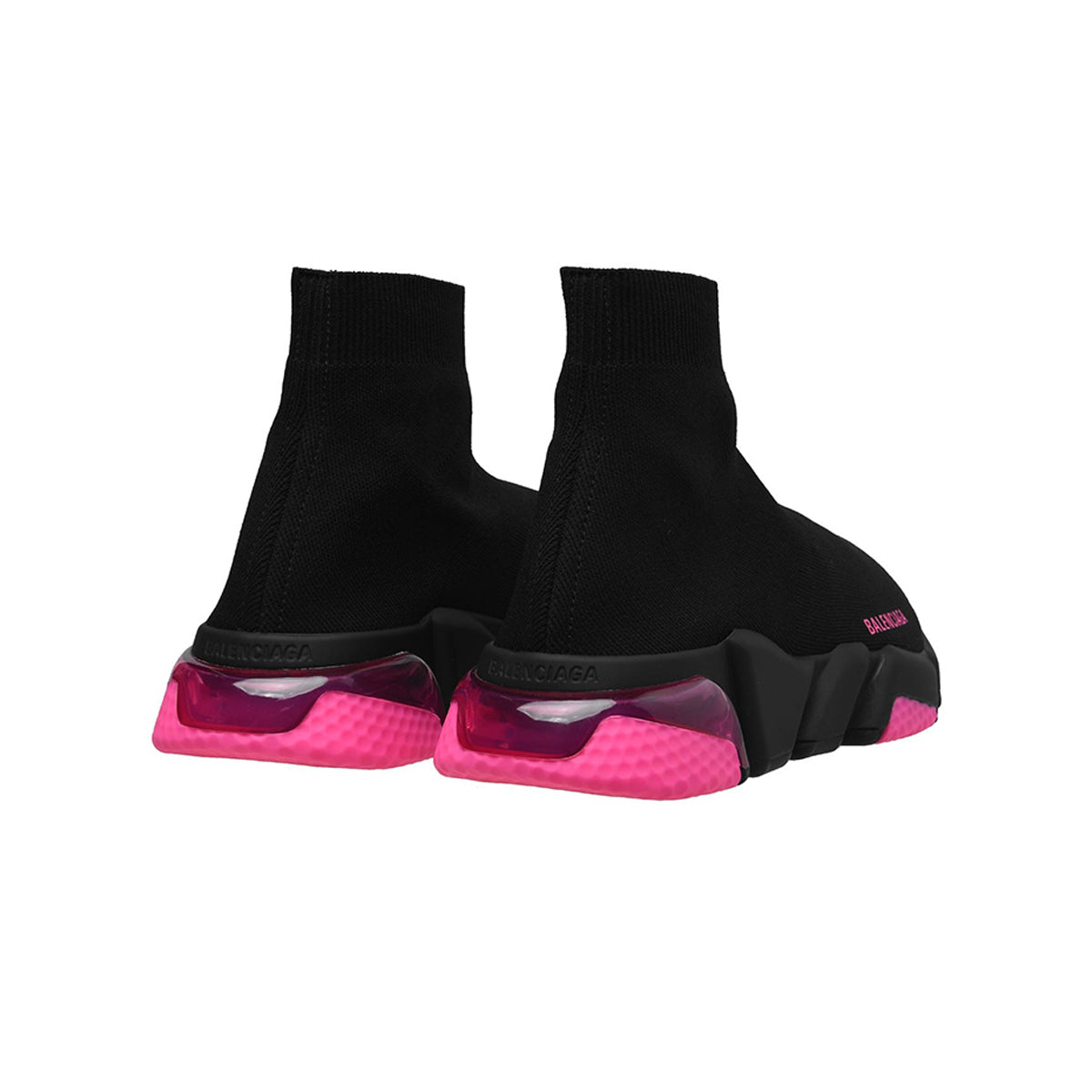 Balenciaga Speed Sock Runner Clear Sole Black/Pink