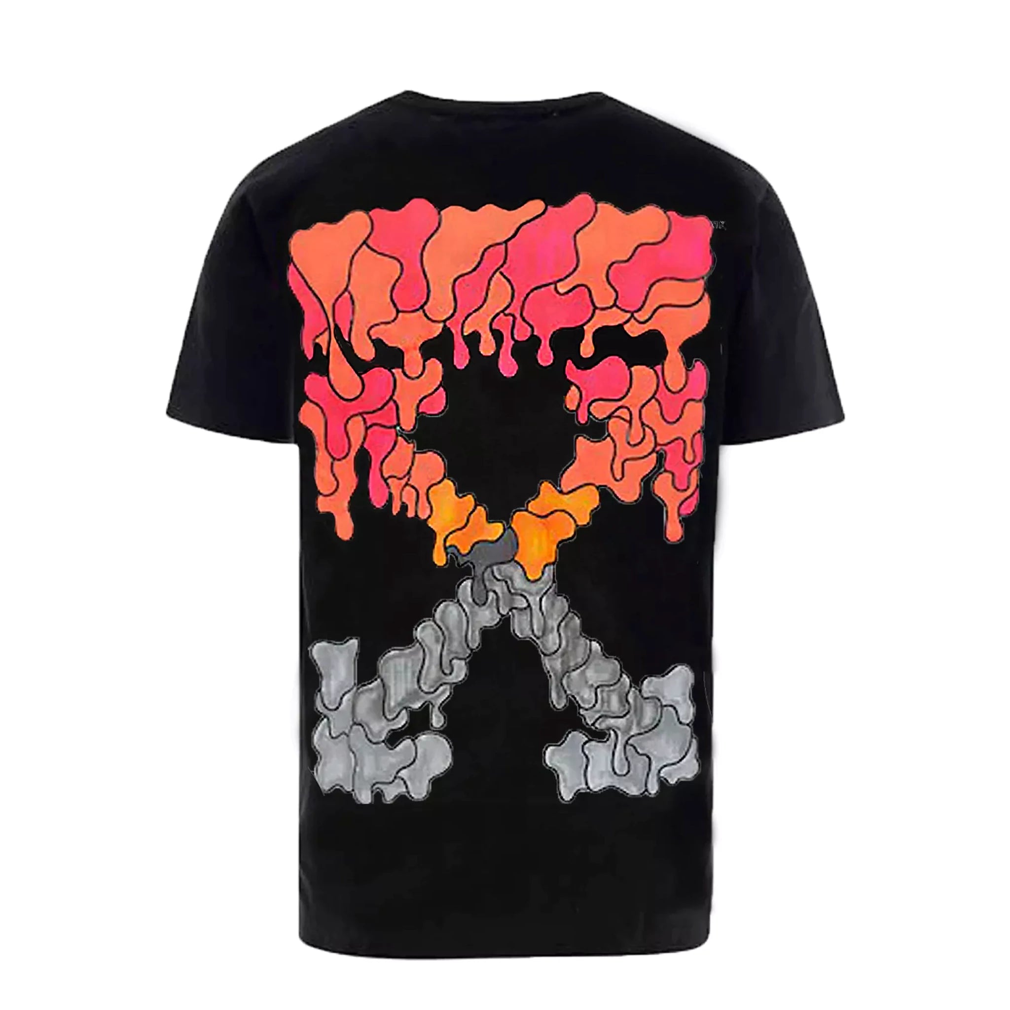 Off White Graffiti Marker Print Black Red T-Shirt