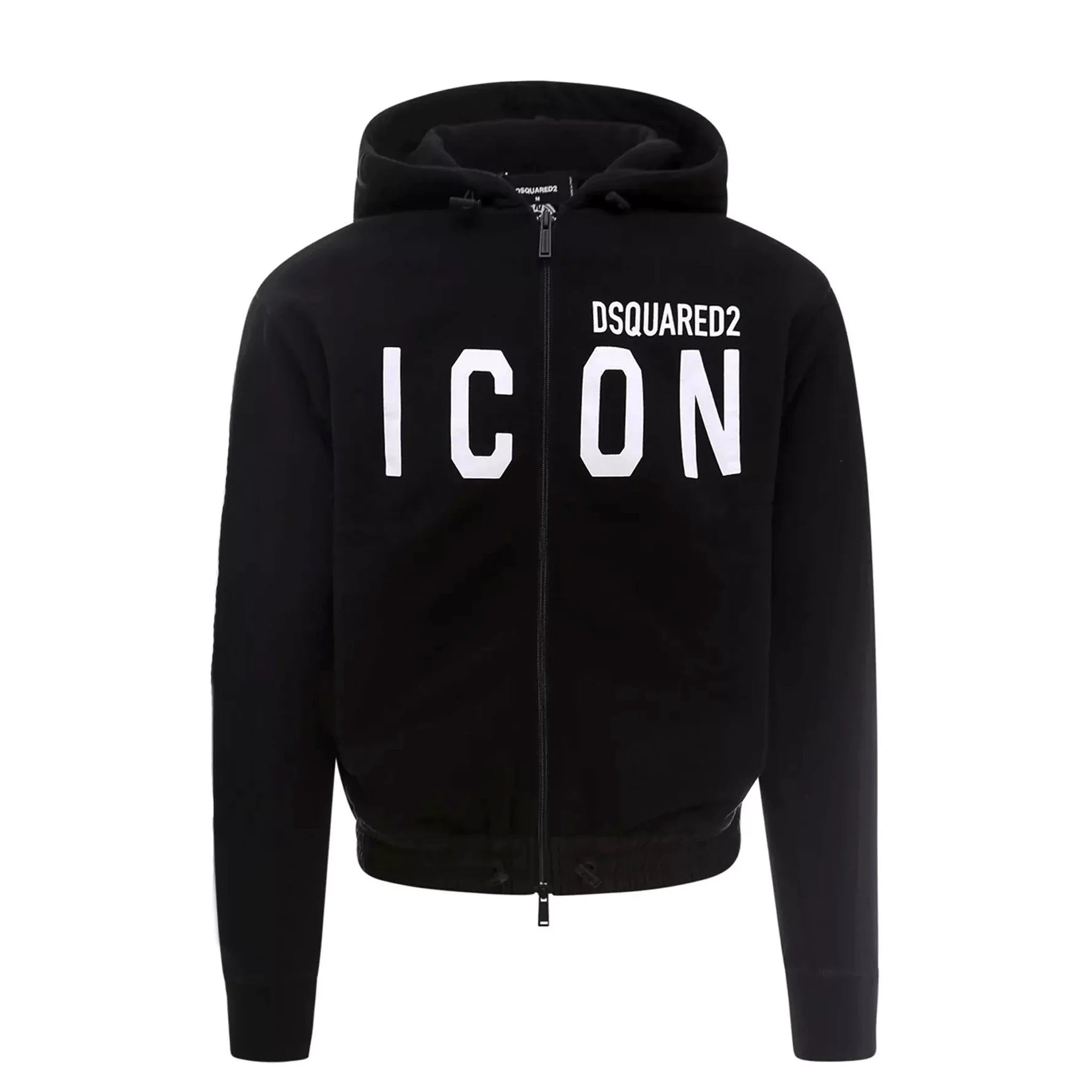 Dsquared ICON Black White Zip Up Hoodie