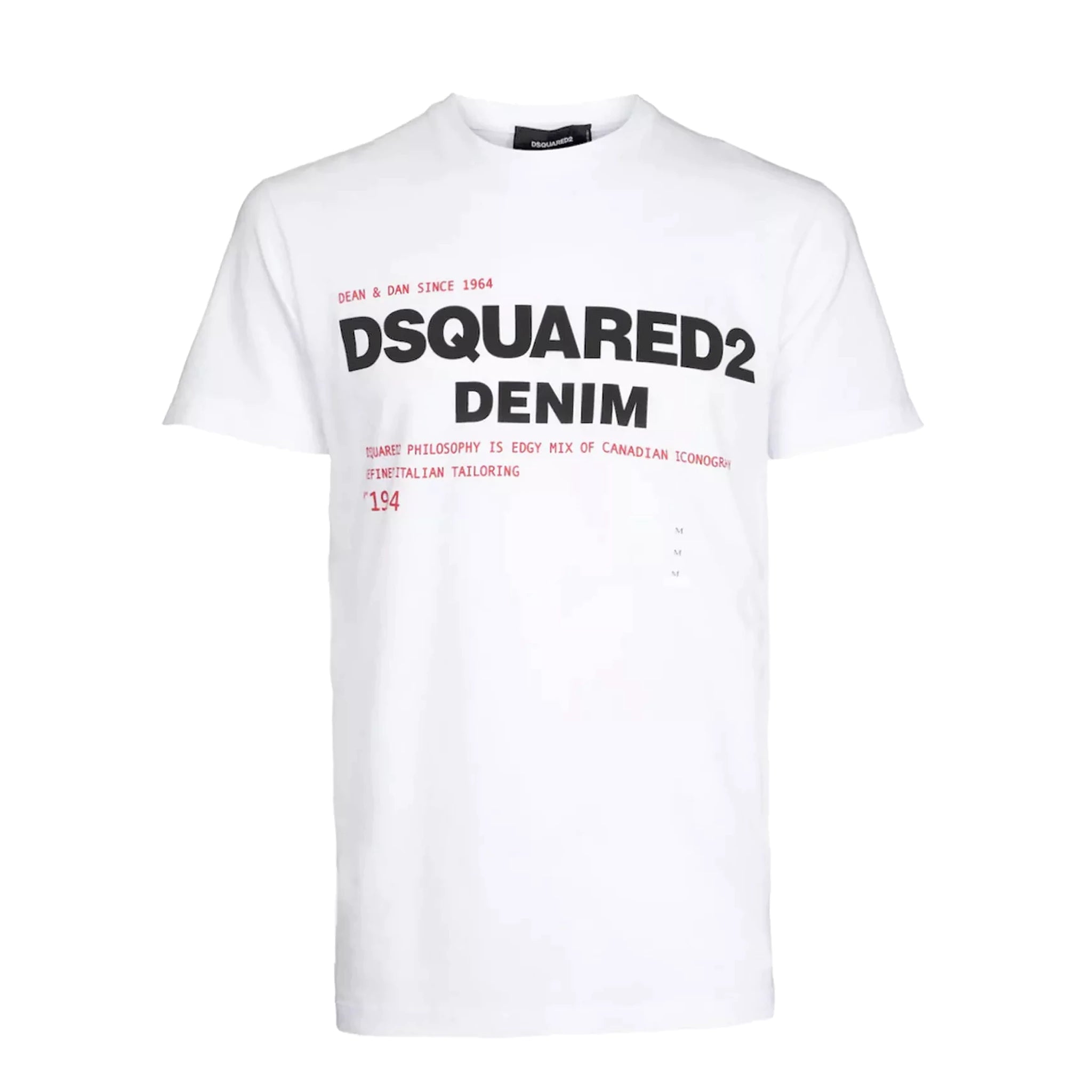 Dsquared2 Denim Print White T-Shirt