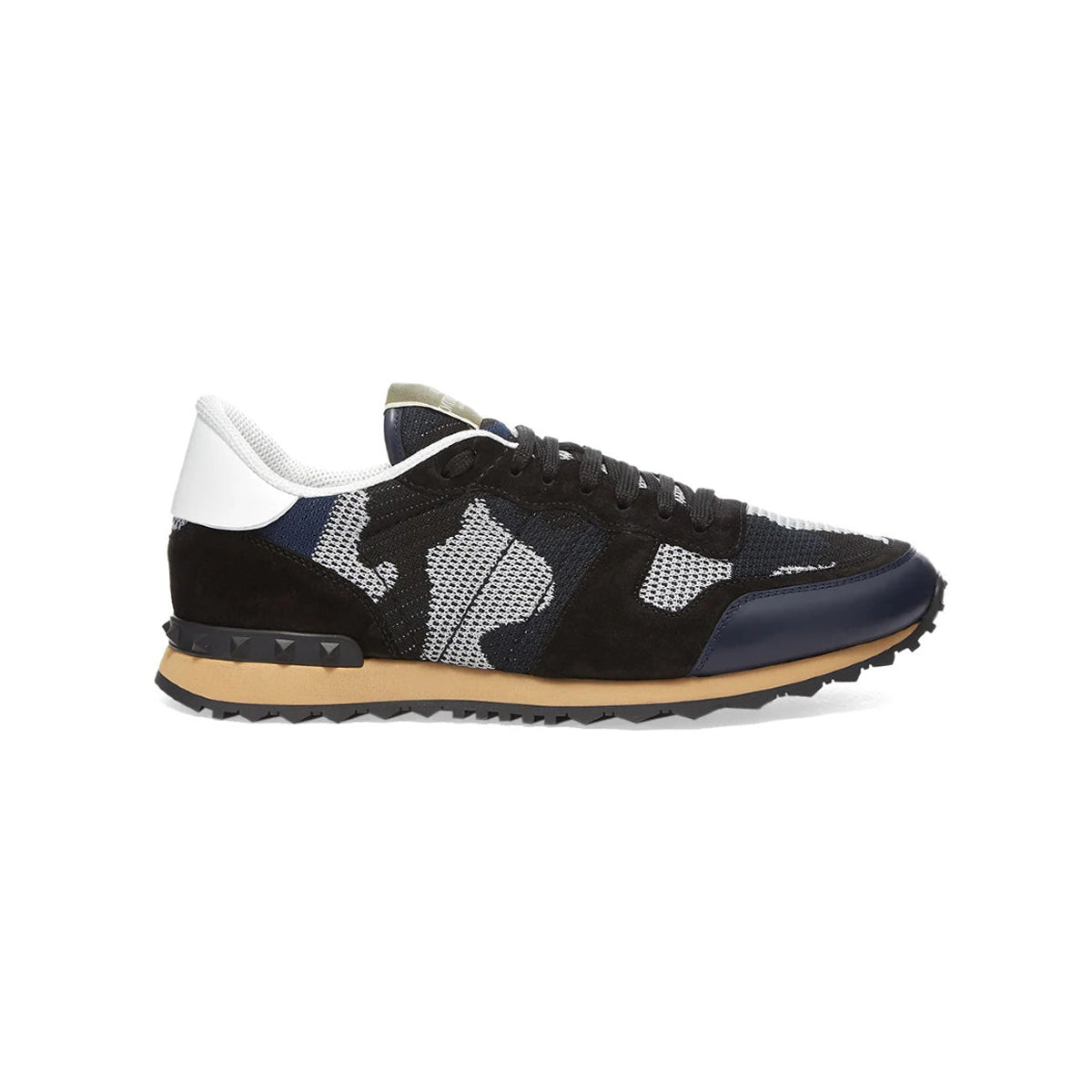 Valentino Mesh Rock Stud Runners Navy