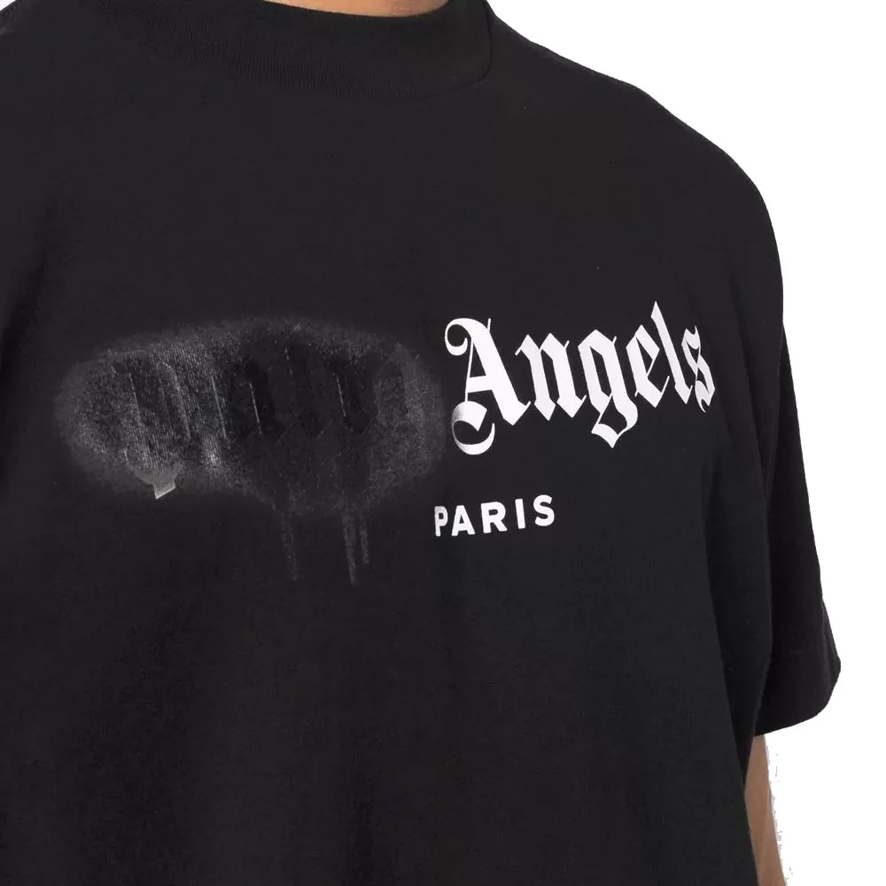 Palm Angels Paris Spray Paint Black T-Shirt