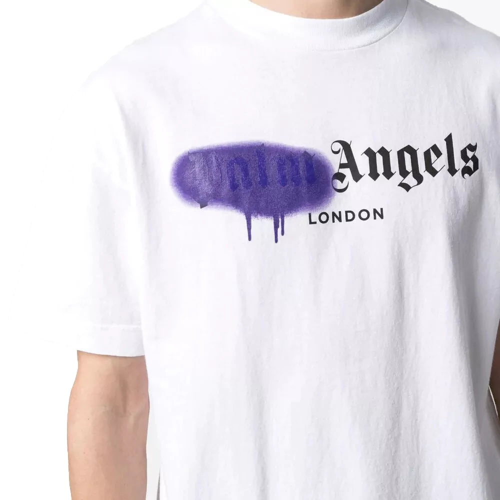 Palm Angels London Spray Paint White T-Shirt