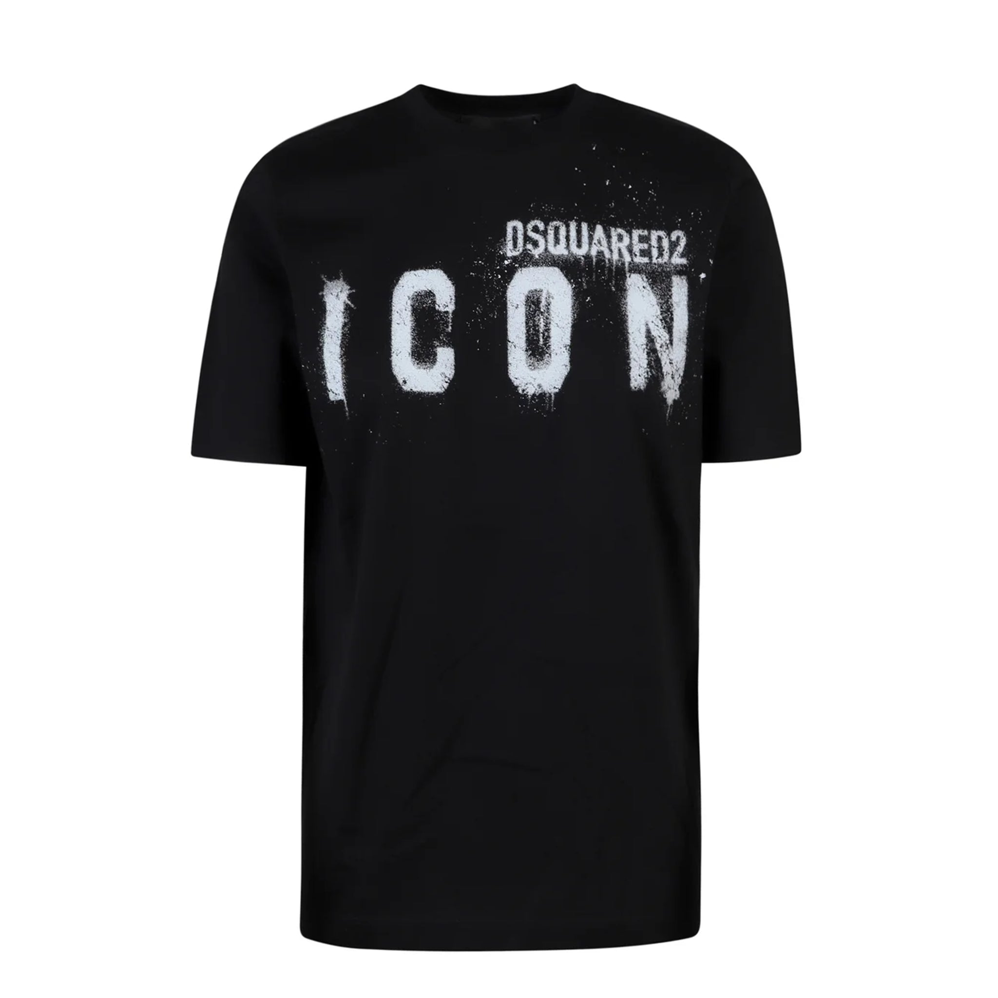 Dsquared2 Icon Spray Paint Logo Black T-Shirt