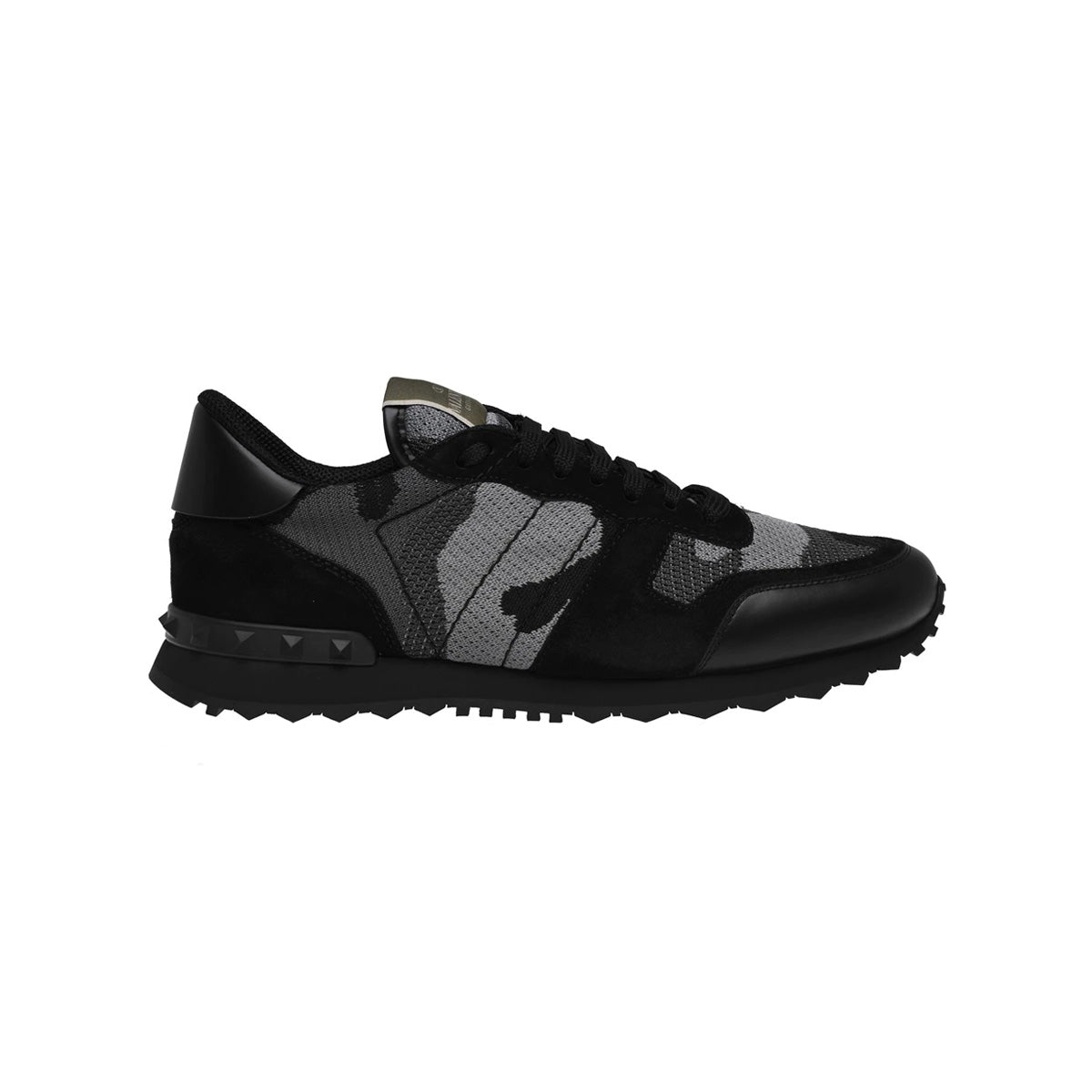 Valentino Mesh Rock Stud Runners Black Grey