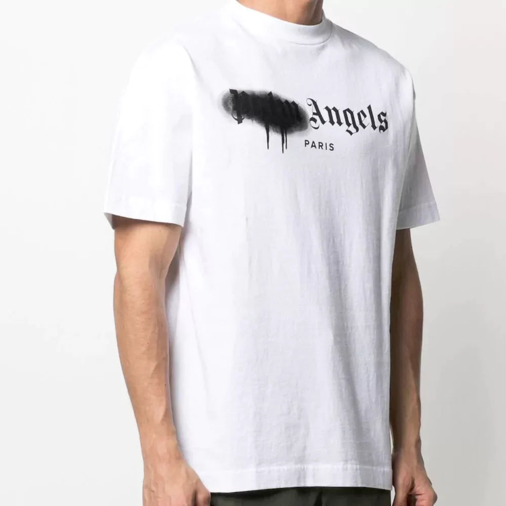 Palm Angels Paris Spray Paint White T-Shirt