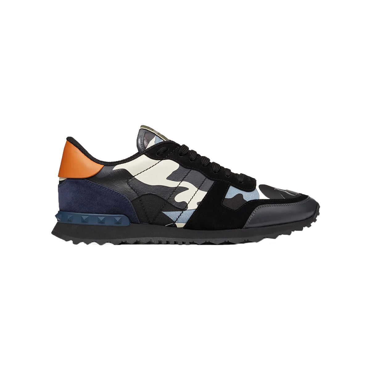 Valentino Rock Stud Runners Navy/Orange