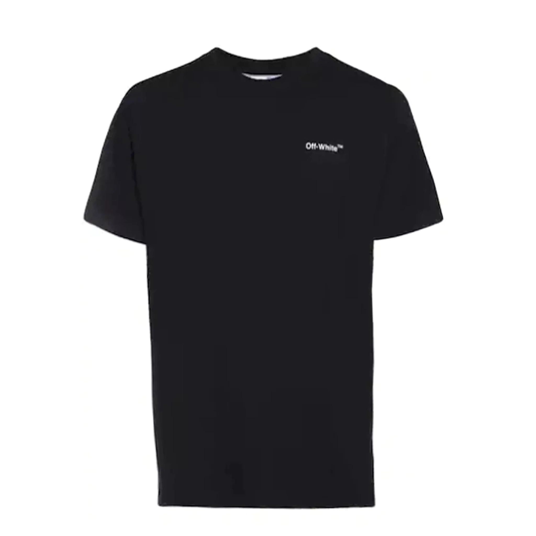 Off White Waves Diagonal Print Black T-Shirt