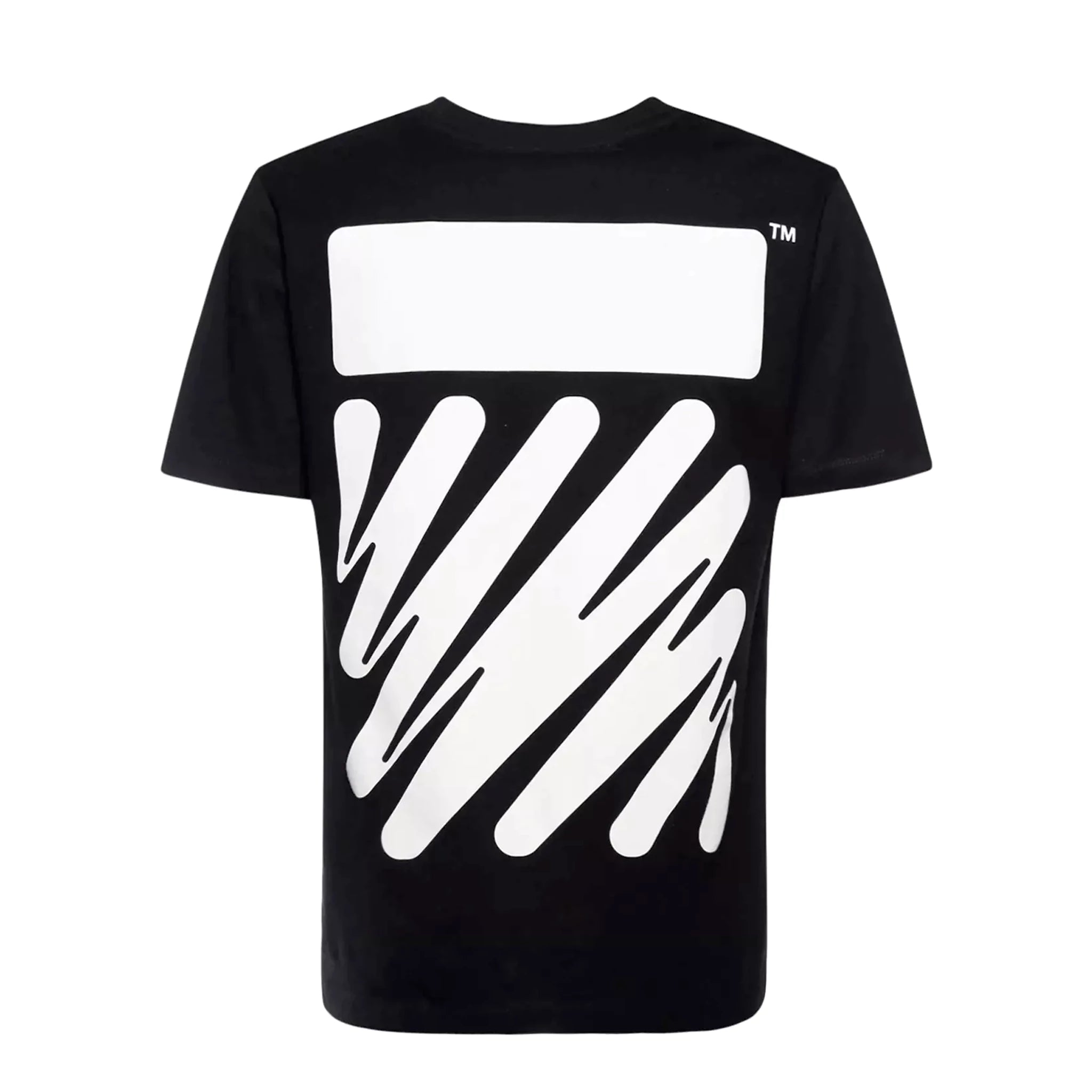 Off White Waves Diagonal Print Black T-Shirt