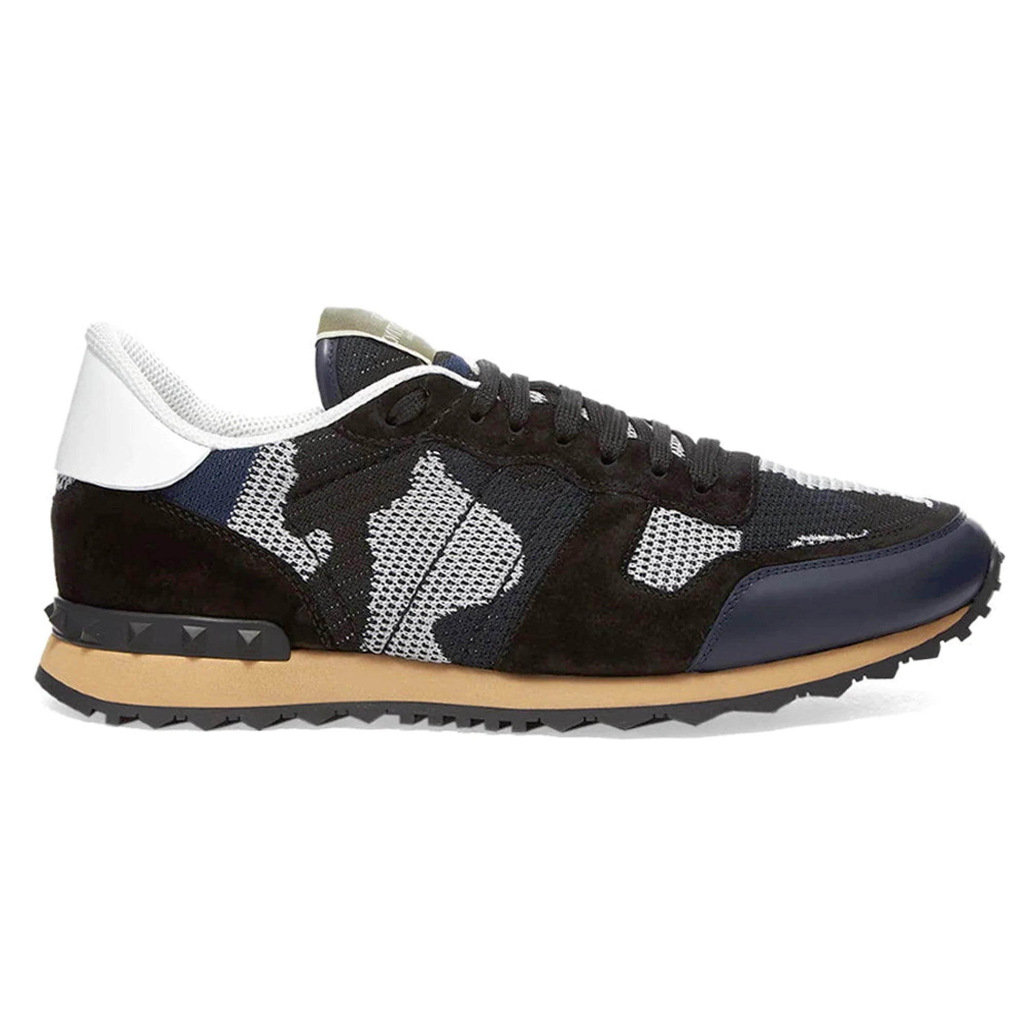 Valentino Mesh Rock Stud Runners Navy