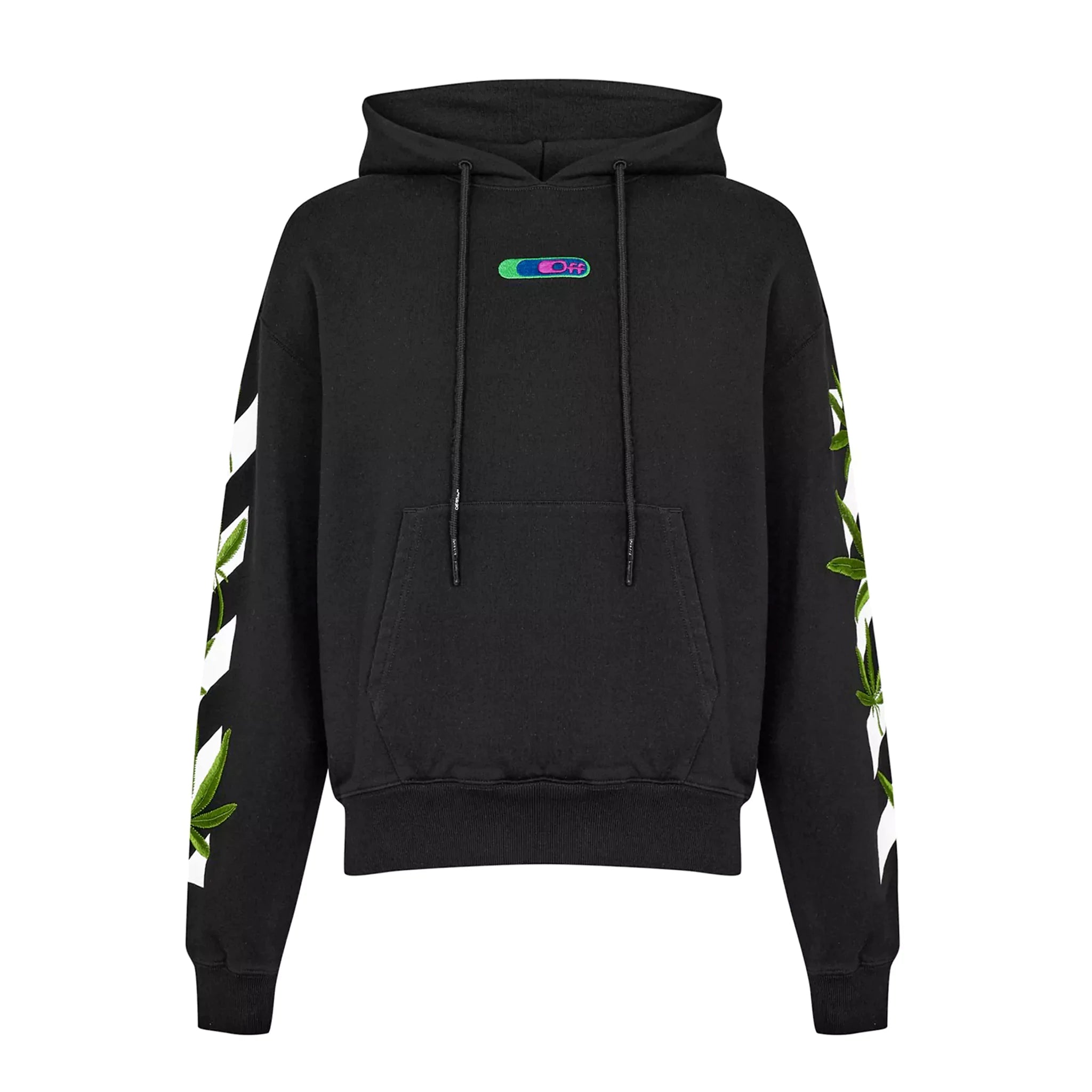 Off White Weed Arrow Black Hoodie