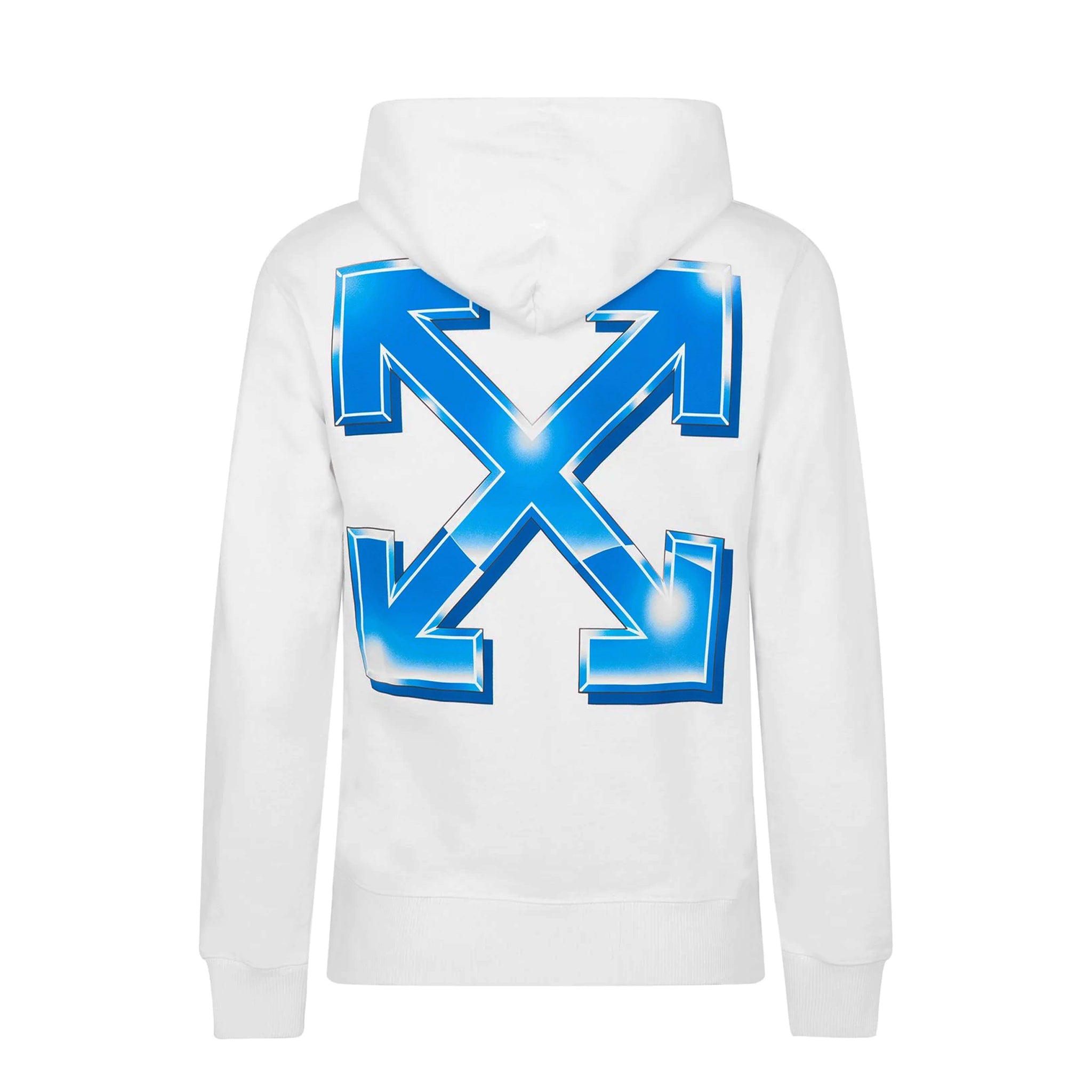 Off White Metal Arrow Print White Hoodie