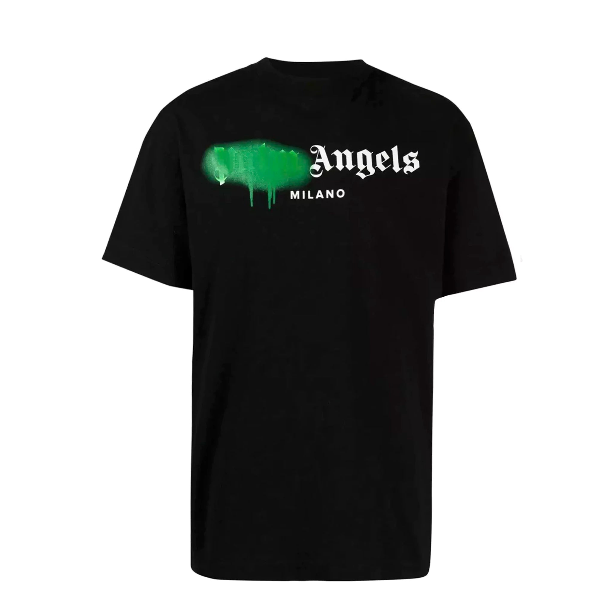 Palm Angels Milano Spray Paint Black T-Shirt