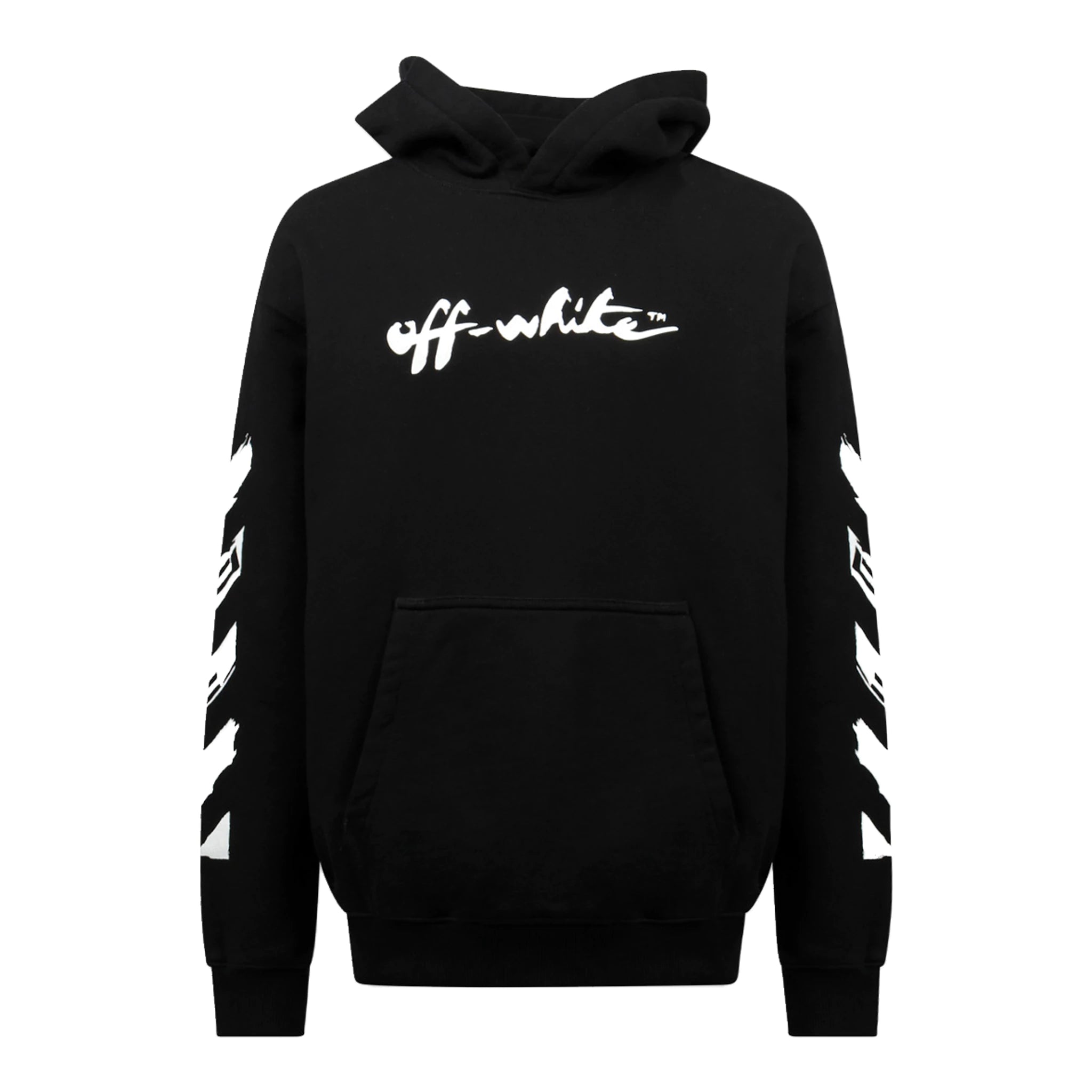 Off White Script Print Black Hoodie