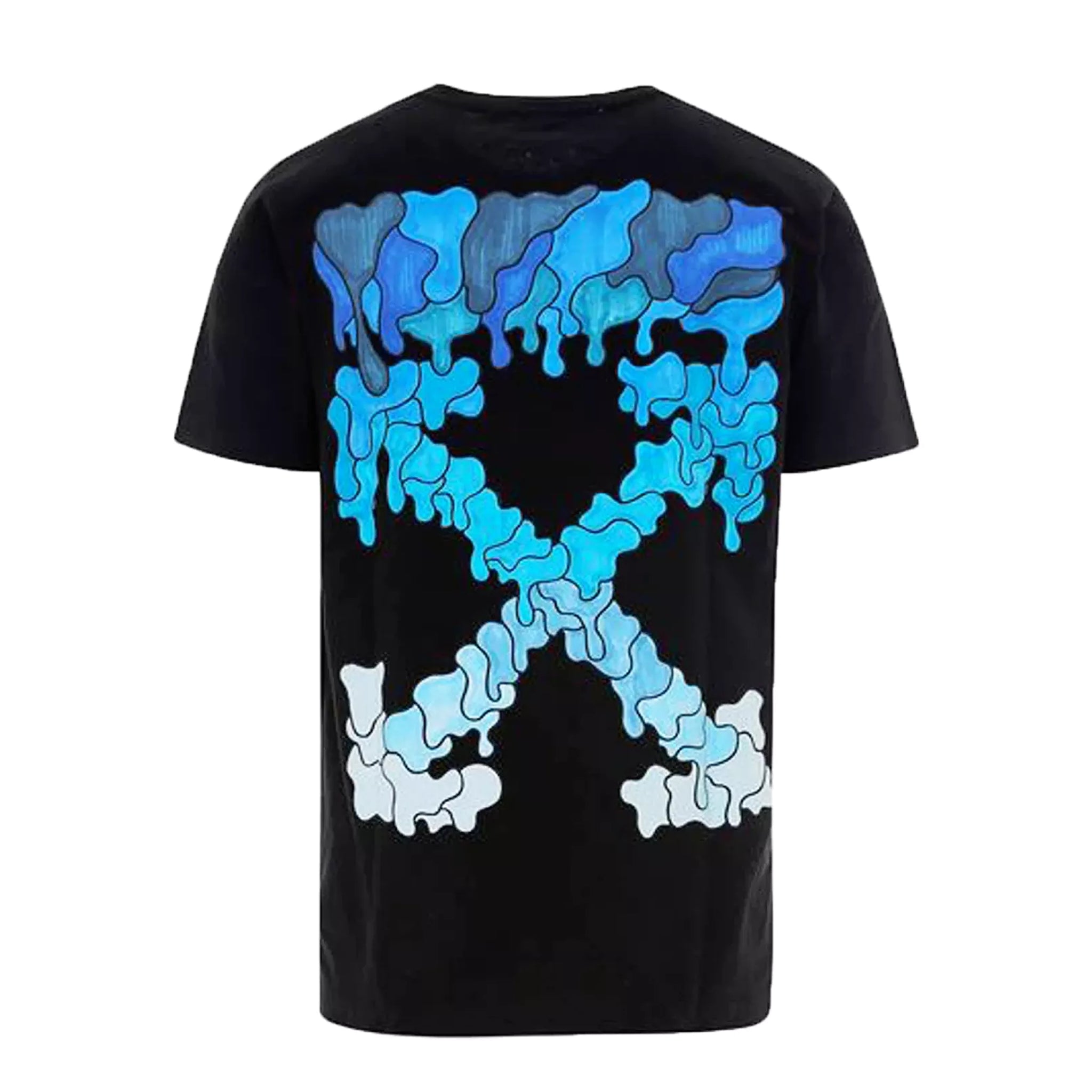 Off White Graffiti Marker Print Black Blue T-Shirt