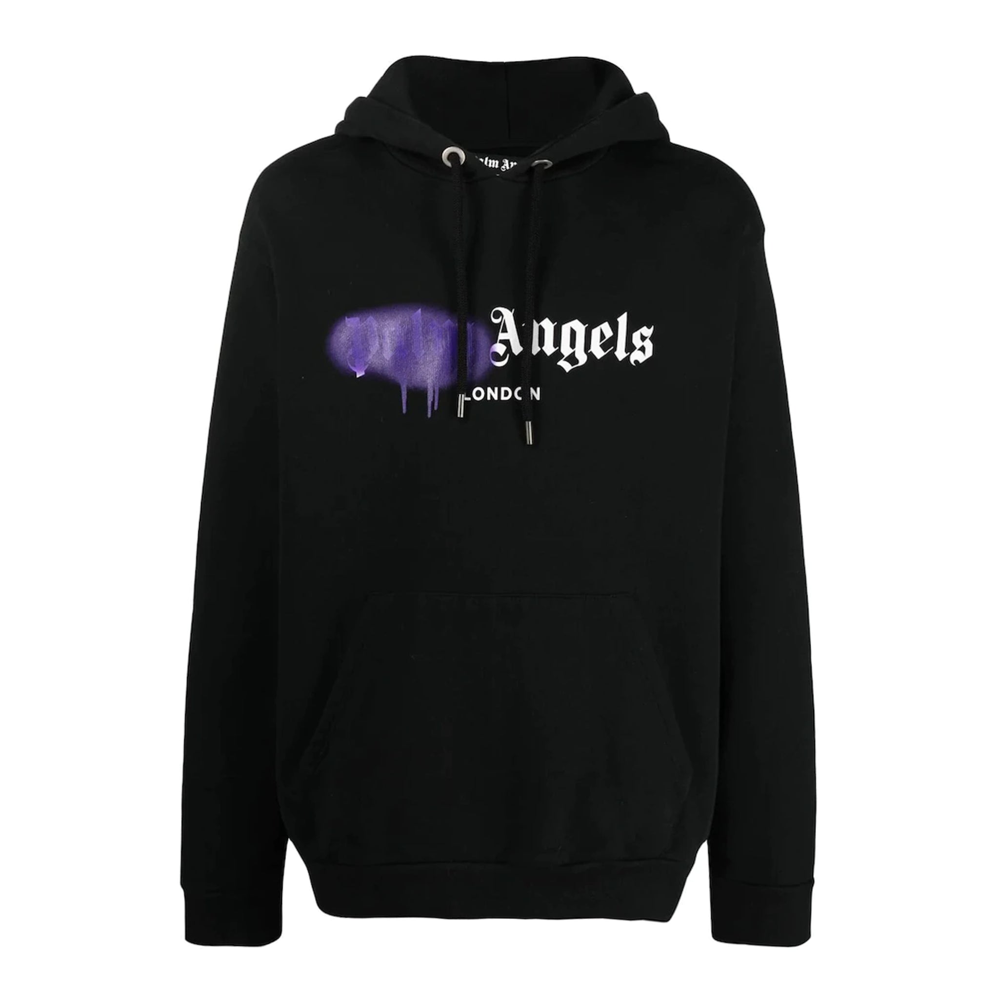 Palm Angels London Spray Paint Black Hoodie