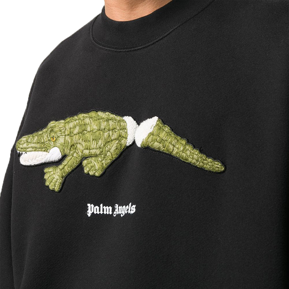 Palm Angels Embroidered Crocodile Sweatshirt