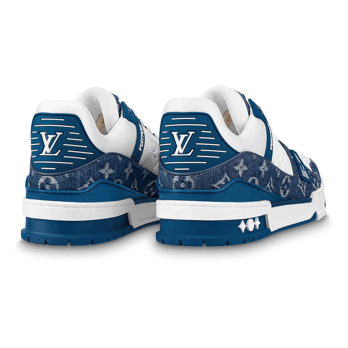 Louis Vuitton Denim Monogram Low Blue Sneakers