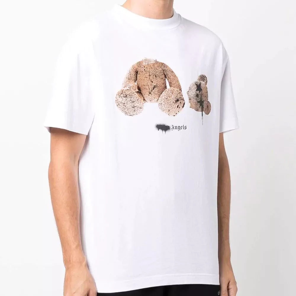 Palm Angels Kill The Bear Spray White T-Shirt