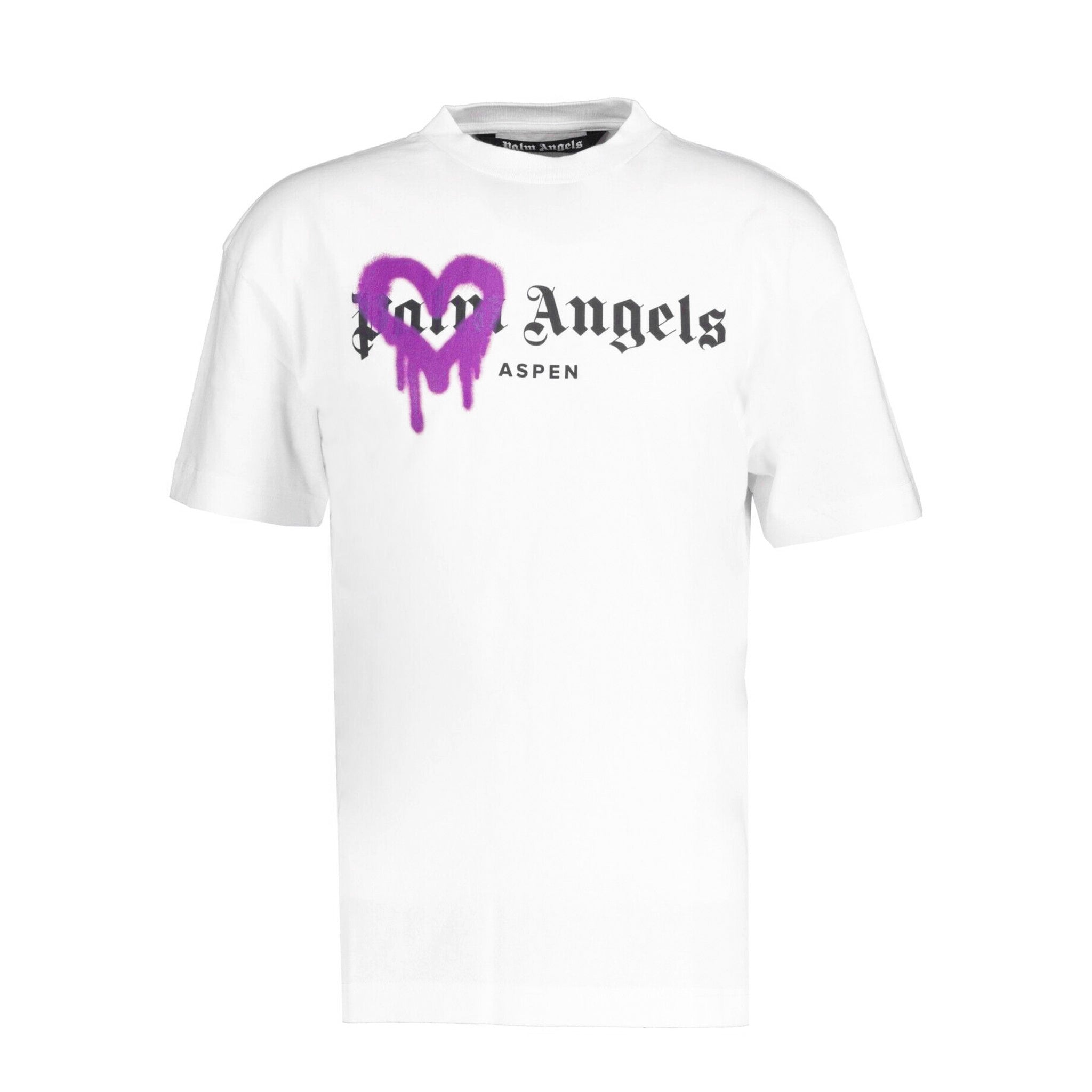 Palm Angels Aspen Spray Paint White T-Shirt