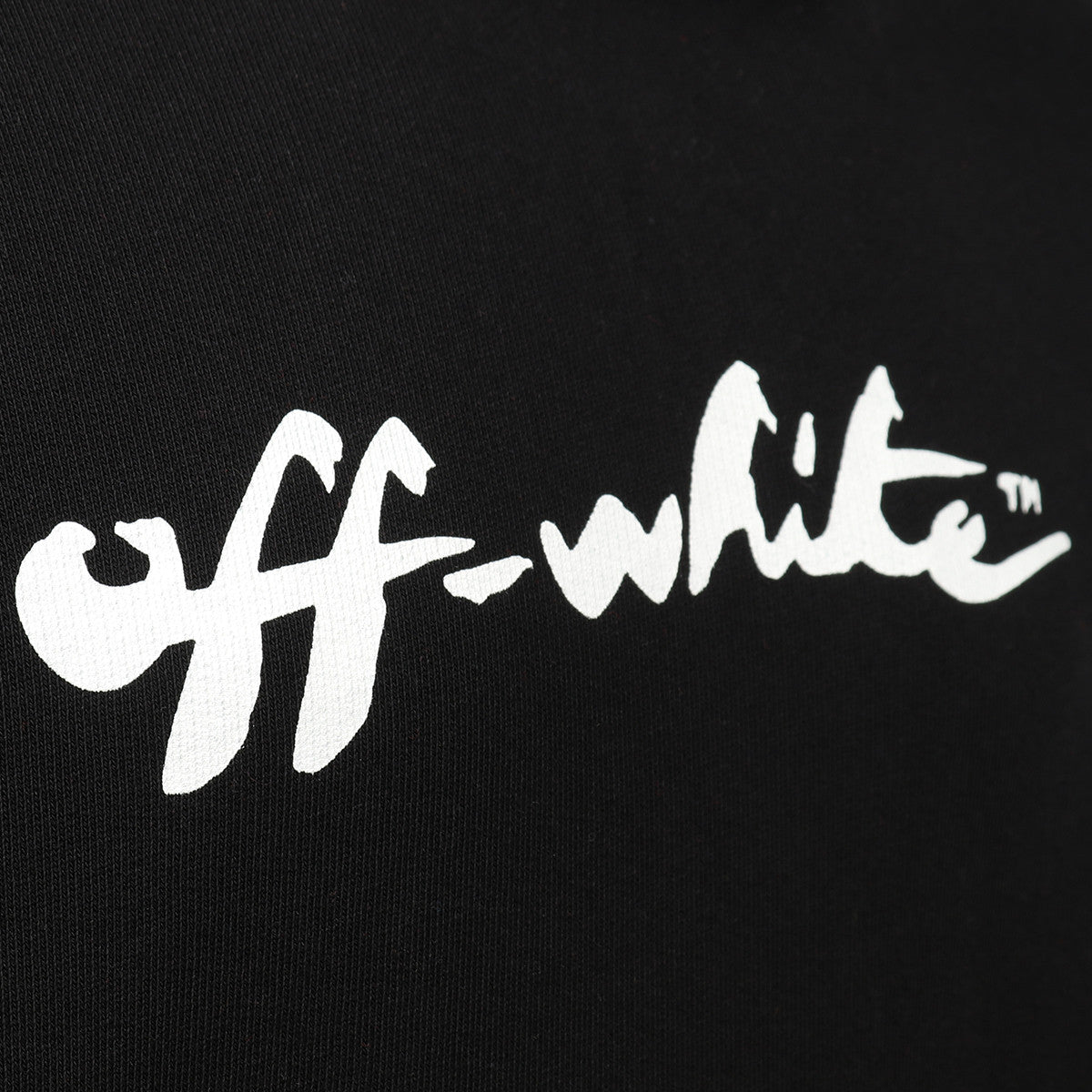 Off White Script Print Black Hoodie